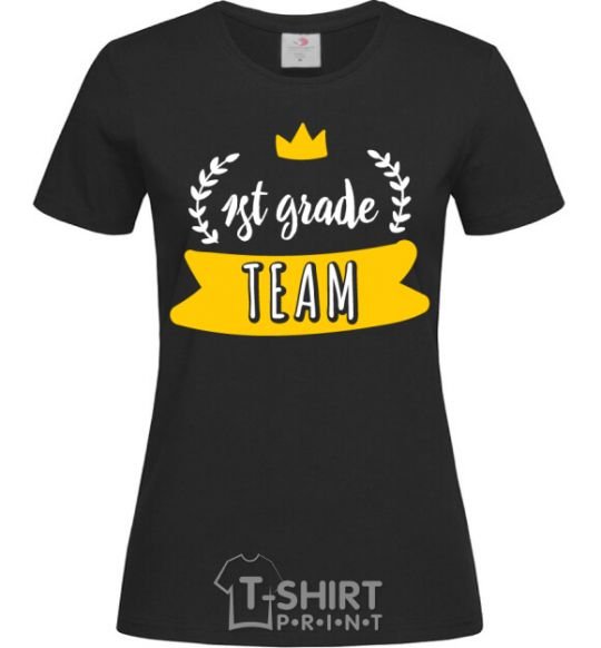 Женская футболка First grade team Черный фото