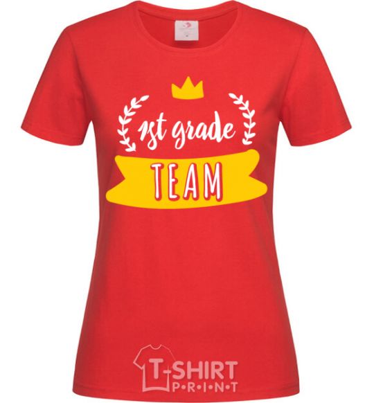 Женская футболка First grade team Красный фото