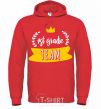 Men`s hoodie First grade team bright-red фото