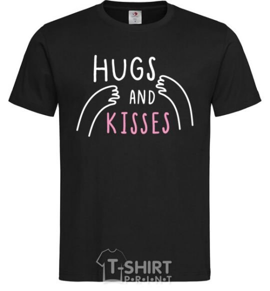 Men's T-Shirt Hugs and kisses black фото