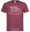 Men's T-Shirt Hugs and kisses burgundy фото