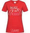 Women's T-shirt Hugs and kisses red фото