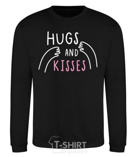 Свитшот Hugs and kisses Черный фото
