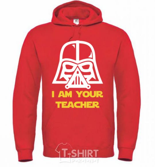 Men`s hoodie I'm your teacher bright-red фото