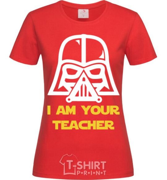 Женская футболка I'm your teacher Красный фото
