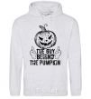 Men`s hoodie The guy behind the pumpkin sport-grey фото