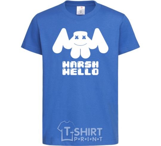 Детская футболка Marshmello sighn Ярко-синий фото