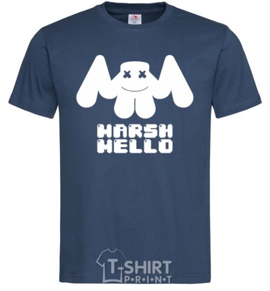 Men's T-Shirt Marshmello sighn navy-blue фото