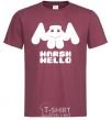 Men's T-Shirt Marshmello sighn burgundy фото