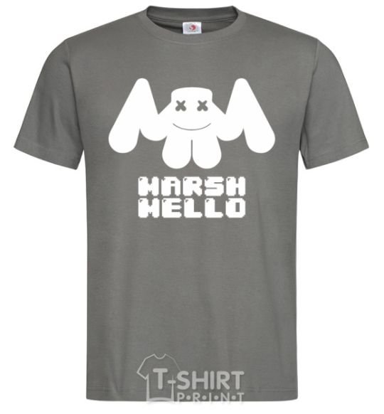 Men's T-Shirt Marshmello sighn dark-grey фото