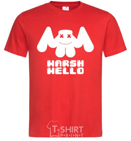 Men's T-Shirt Marshmello sighn red фото