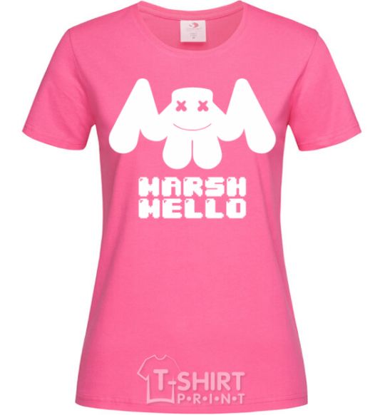 Women's T-shirt Marshmello sighn heliconia фото
