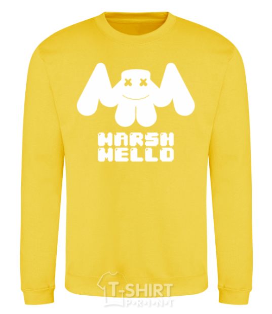 Sweatshirt Marshmello sighn yellow фото