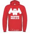 Men`s hoodie Marshmello sighn bright-red фото