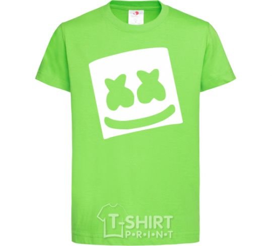 Kids T-shirt Marshmello face orchid-green фото