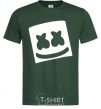 Men's T-Shirt Marshmello face bottle-green фото