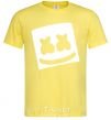 Men's T-Shirt Marshmello face cornsilk фото
