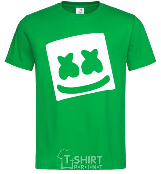 Men's T-Shirt Marshmello face kelly-green фото