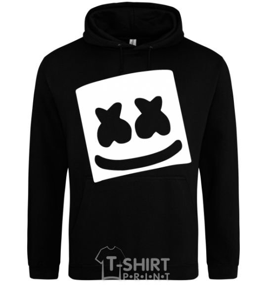 Men`s hoodie Marshmello face black фото