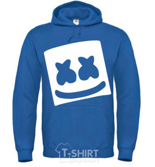 Men`s hoodie Marshmello face royal фото