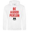 Men`s hoodie Be a good person Marshmello White фото
