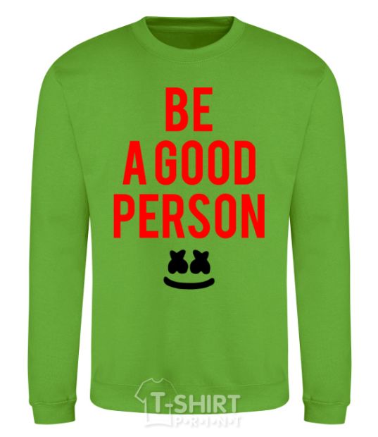 Sweatshirt Be a good person Marshmello orchid-green фото