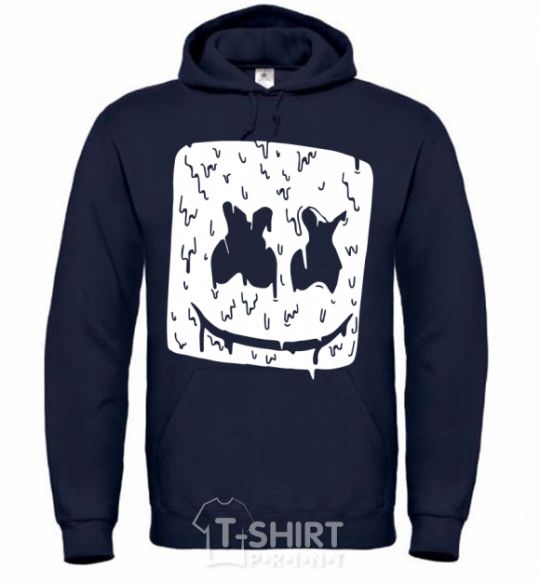 Men`s hoodie Marshmello hot navy-blue фото