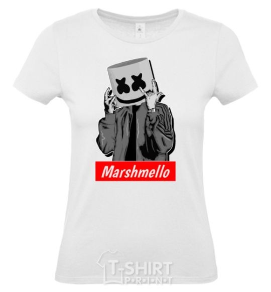 Женская футболка Marshmello cool Белый фото