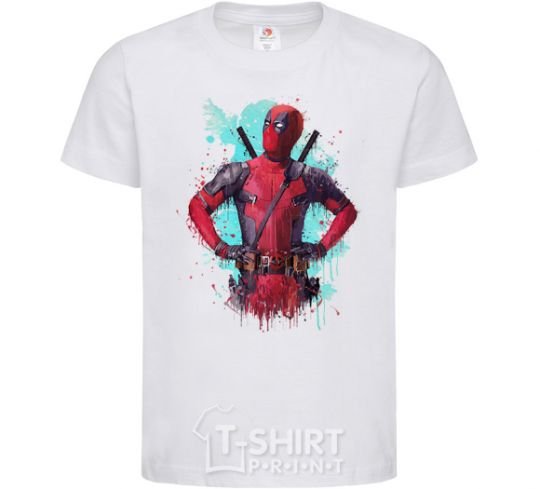Kids T-shirt Deadpool artwork White фото