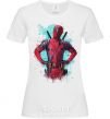 Women's T-shirt Deadpool artwork White фото