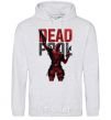 Men`s hoodie Deadpool and guns sport-grey фото