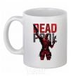 Ceramic mug Deadpool and guns White фото
