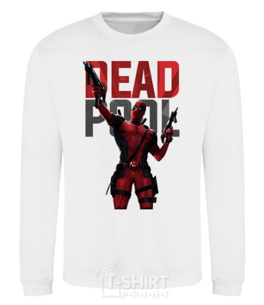 Sweatshirt Deadpool and guns White фото