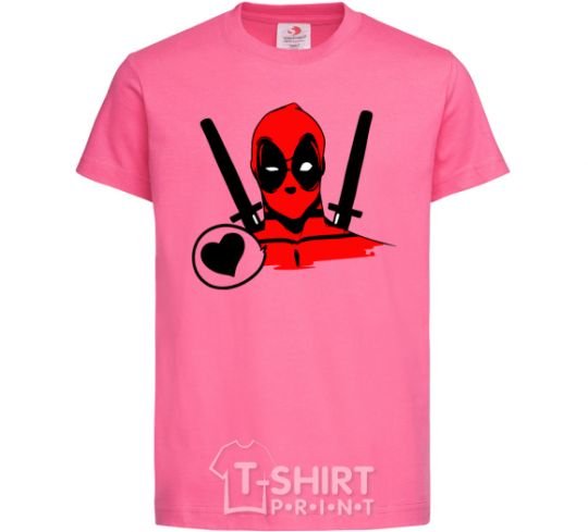 Kids T-shirt Deadpool's love heliconia фото