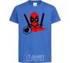 Kids T-shirt Deadpool's love royal-blue фото