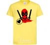 Kids T-shirt Deadpool's love cornsilk фото
