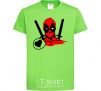 Kids T-shirt Deadpool's love orchid-green фото