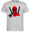 Men's T-Shirt Deadpool's love grey фото