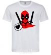 Men's T-Shirt Deadpool's love White фото
