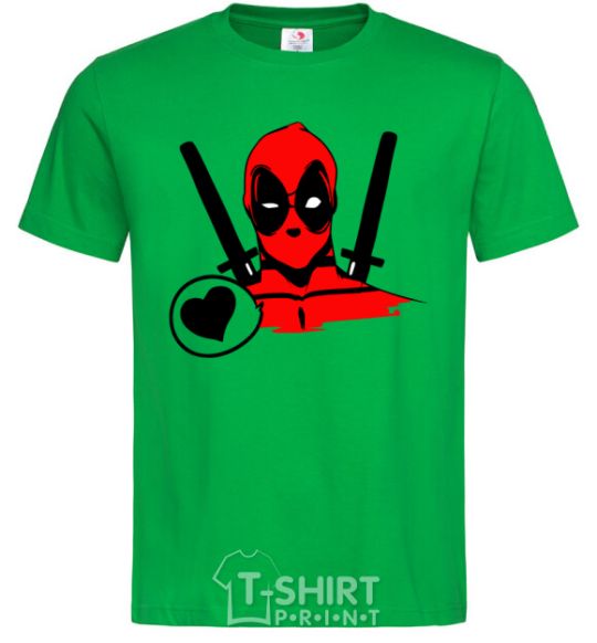 Men's T-Shirt Deadpool's love kelly-green фото