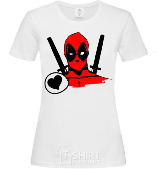 Женская футболка Deadpool's love Белый фото
