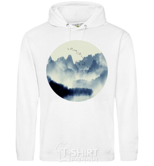 Men`s hoodie Beautiful view White фото