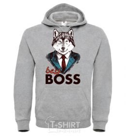 Men`s hoodie Best Boss sport-grey фото