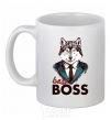Ceramic mug Best Boss White фото