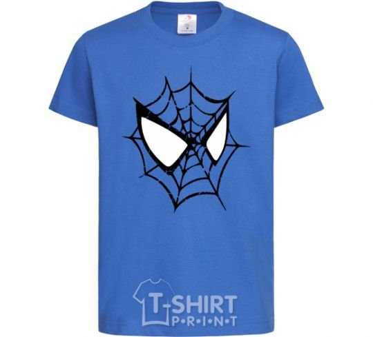 Kids T-shirt Spider man mask royal-blue фото