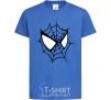 Kids T-shirt Spider man mask royal-blue фото