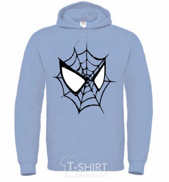 Men`s hoodie Spider man mask sky-blue фото