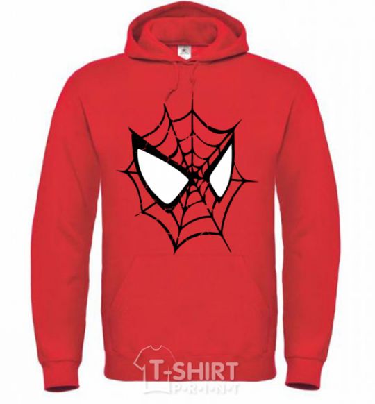 Мужская толстовка (худи) Spider man mask Ярко-красный фото