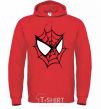Men`s hoodie Spider man mask bright-red фото