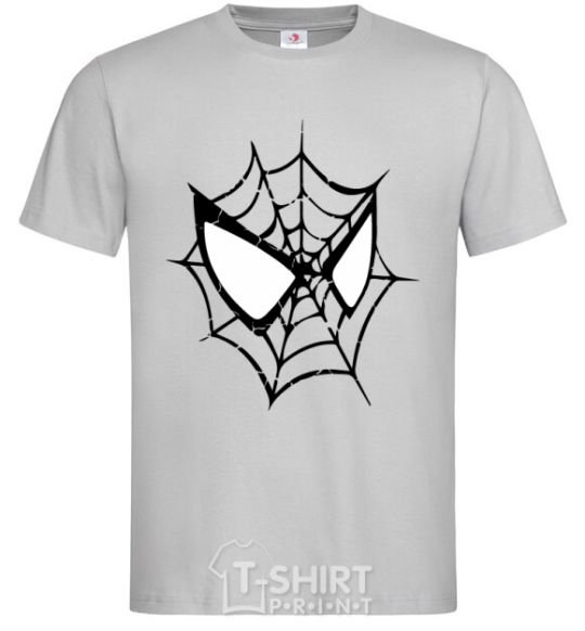 Men's T-Shirt Spider man mask grey фото